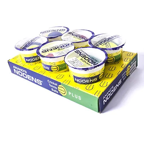Nodens Cricket Tennis Ball Light (Yellow,Pack of 6)