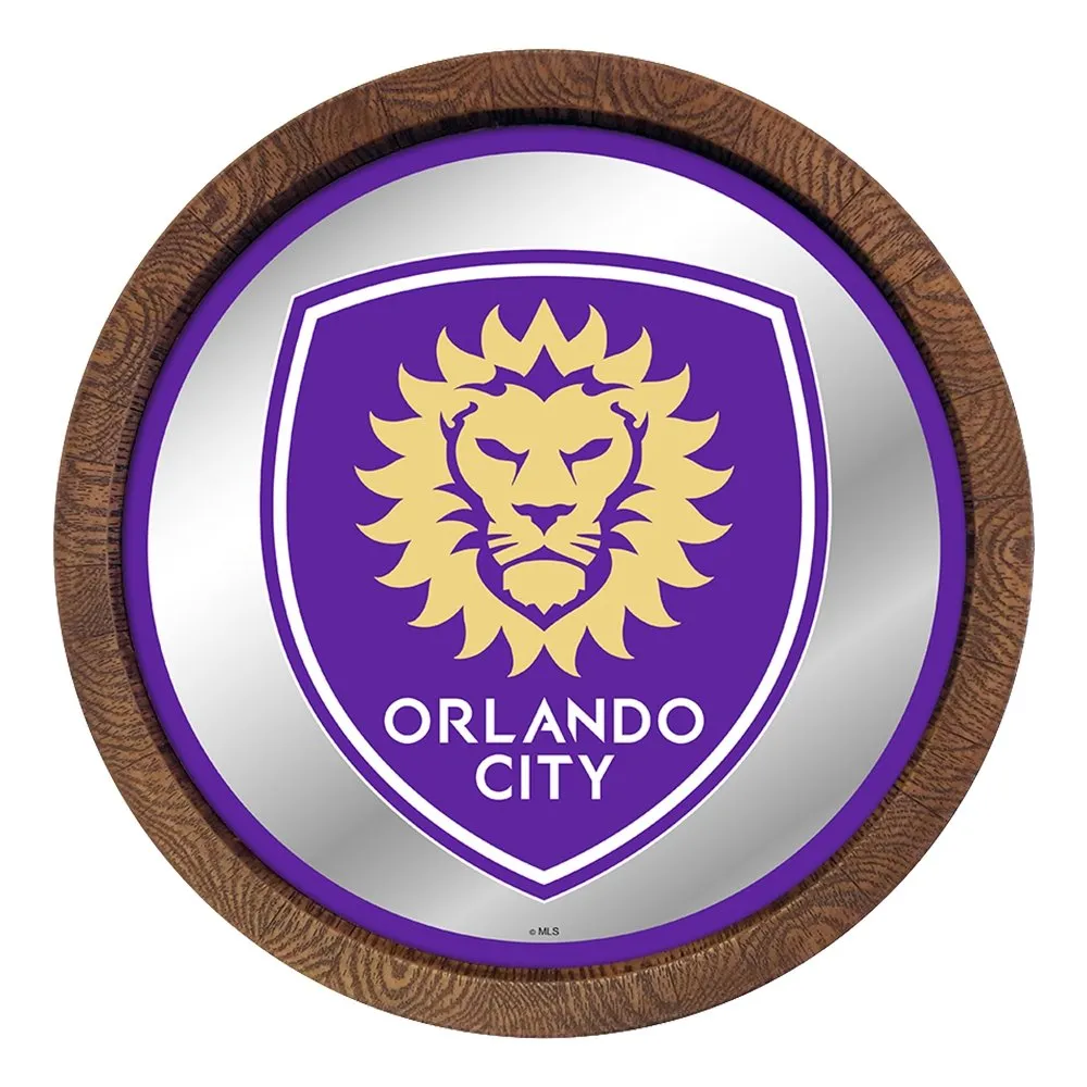 Orlando City: Barrel Top Framed Mirror Mirrored Wall Sign