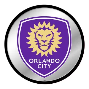 Orlando City: Modern Disc Mirrored Wall Sign