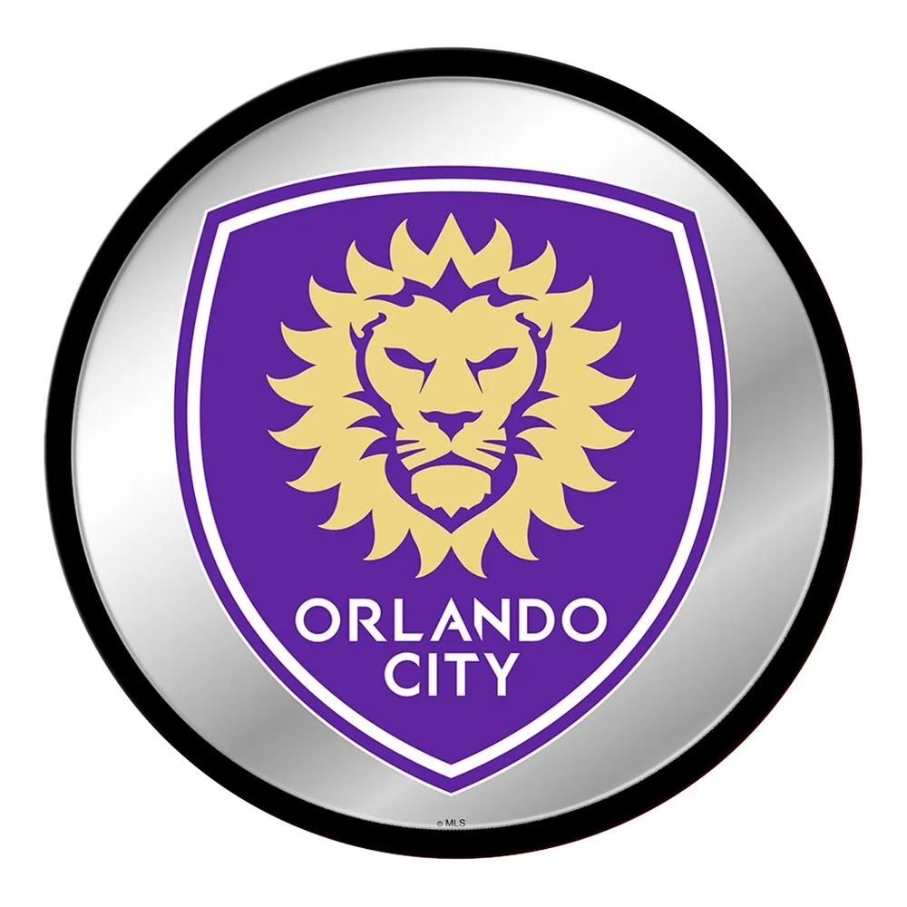 Orlando City: Modern Disc Mirrored Wall Sign