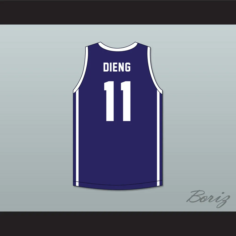Ousmane Dieng 11 PFBB Pole France BasketBall Navy Blue Basketball Jersey 2