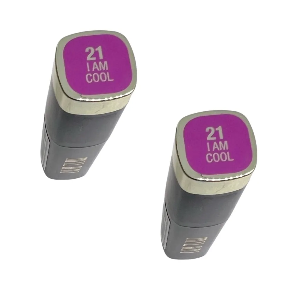 Pack of 2 Milani Bold Color Statement Matte Lipstick, I Am Cool 21