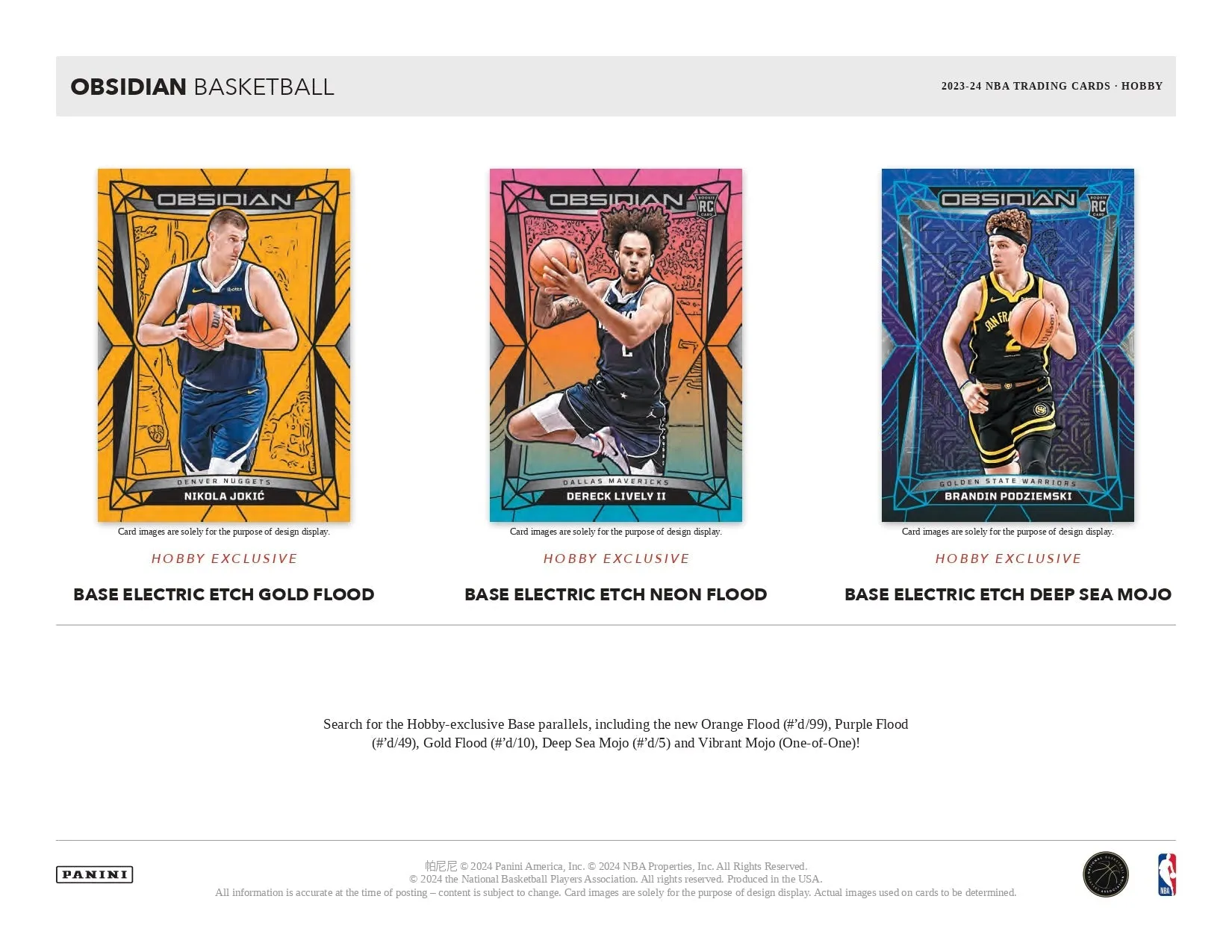 Panini Obsidian NBA Basketball 2023/24 - Hobby Box