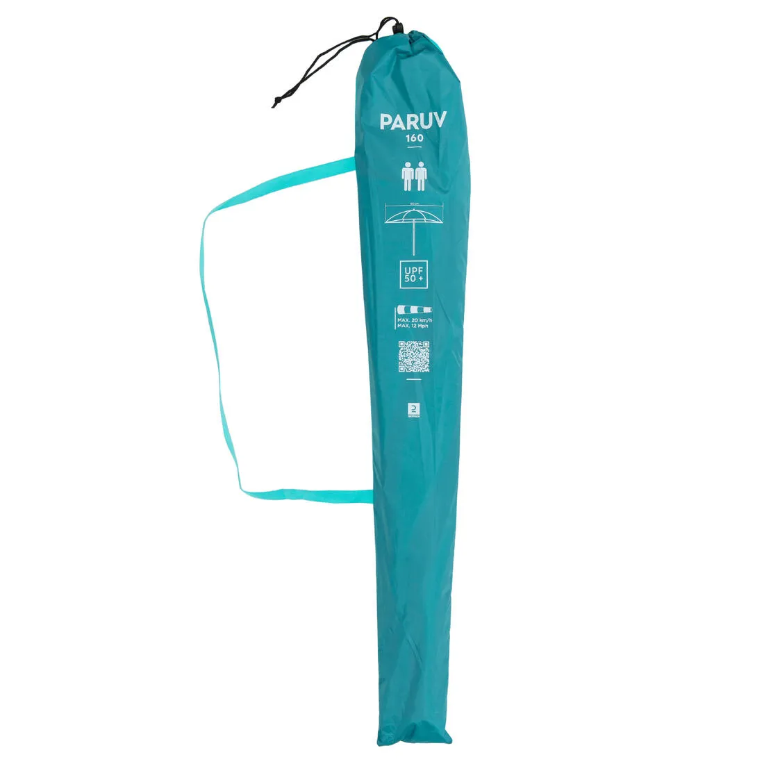 PARUV 160 BEACH PARASOL UPF 50  2 PLACES Blue green