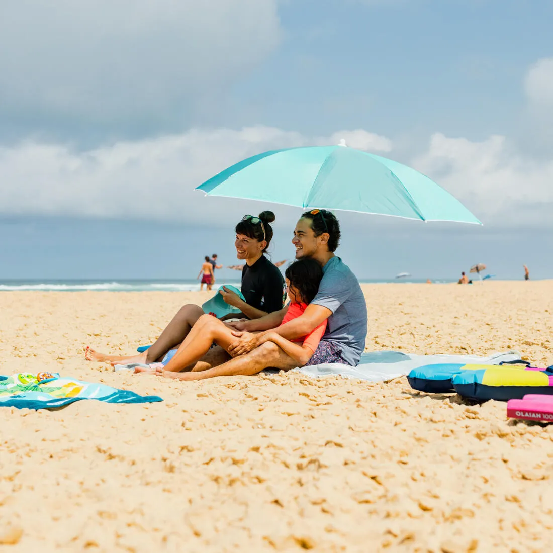 PARUV 160 BEACH PARASOL UPF 50  2 PLACES Blue green