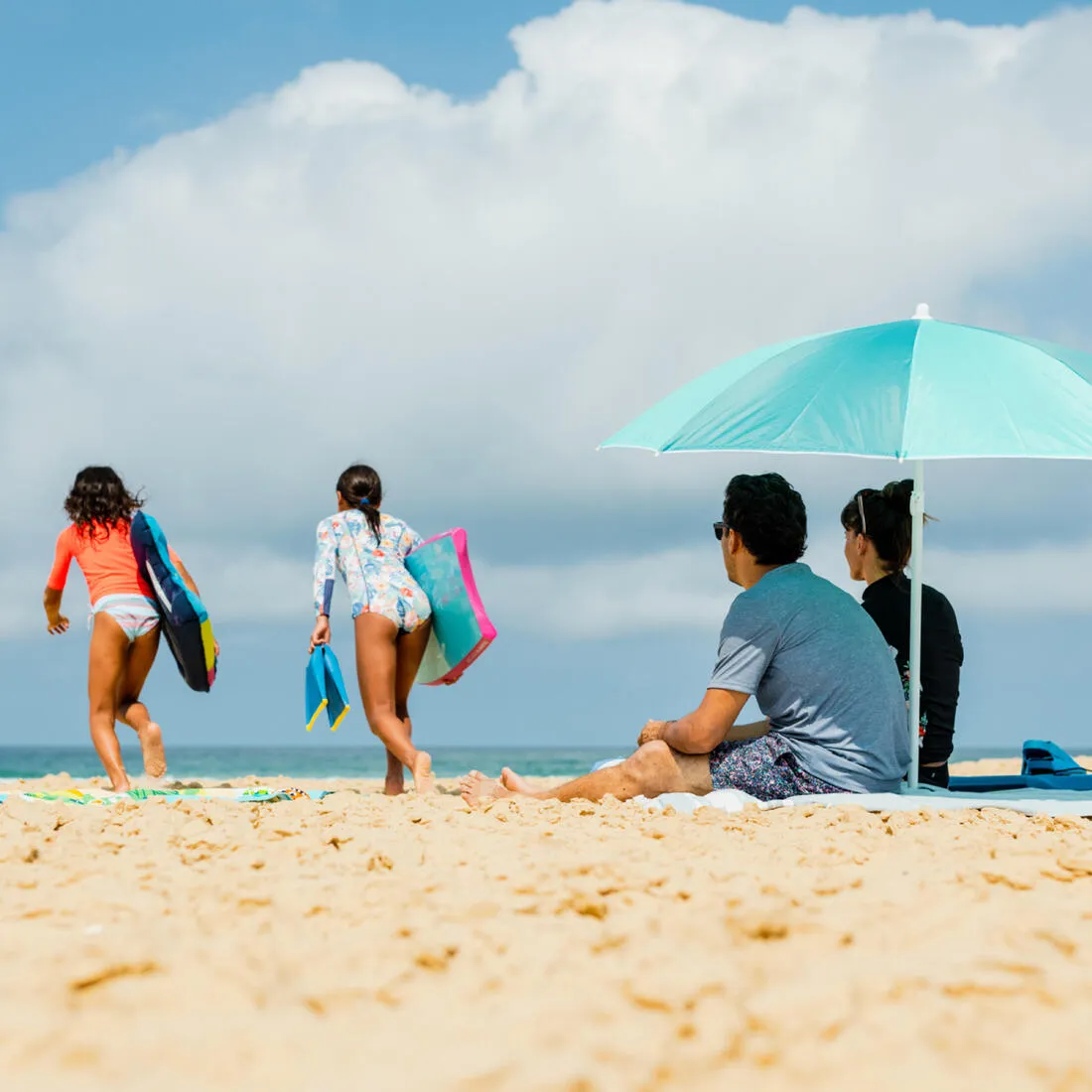 PARUV 160 BEACH PARASOL UPF 50  2 PLACES Blue green