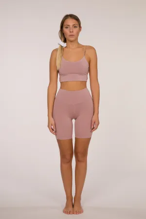 Parvati High Rise Biker Shorts - Pink