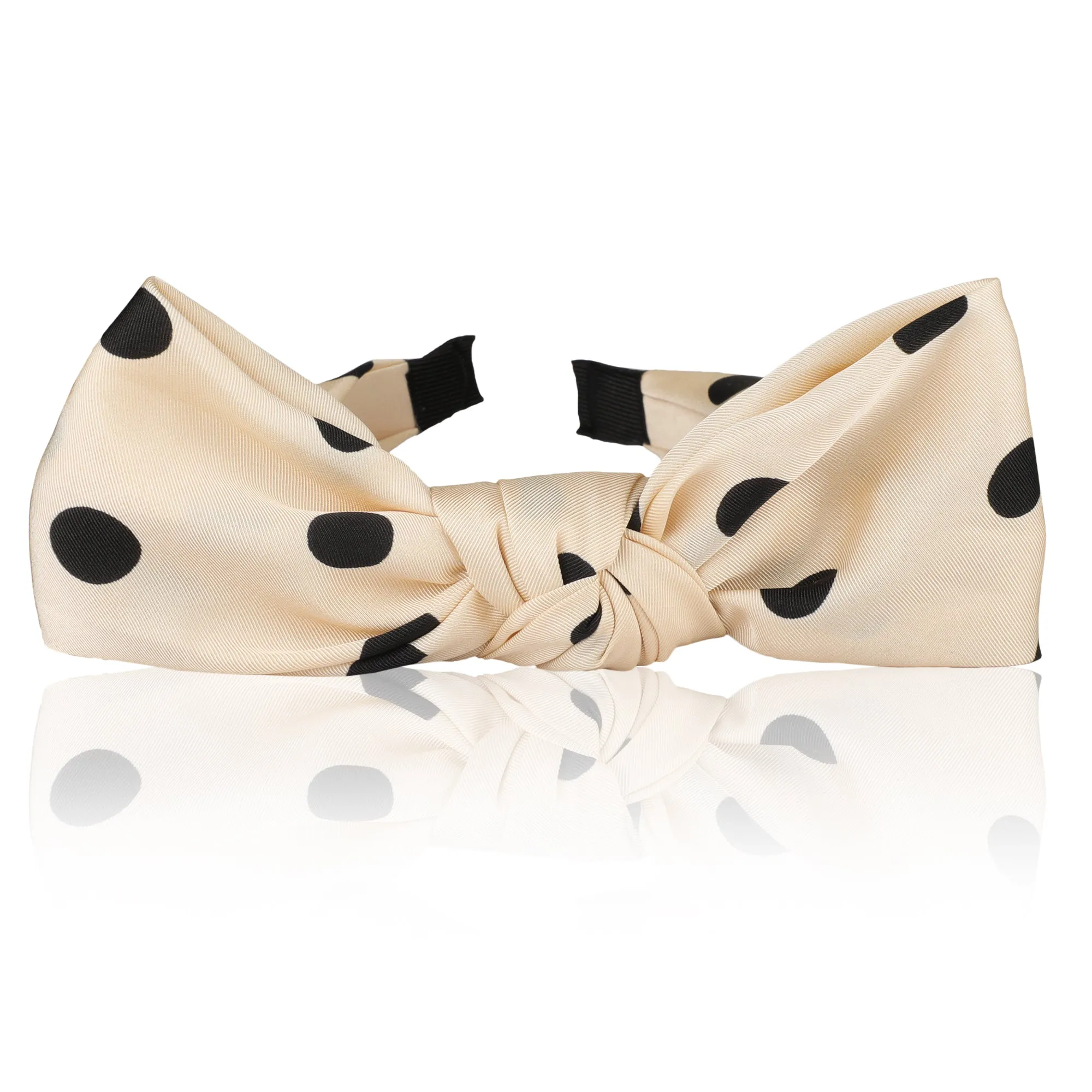 Polka Dot-White Hairband