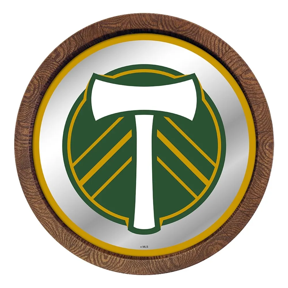 Portland Timbers: Barrel Top Framed Mirror Mirrored Wall Sign
