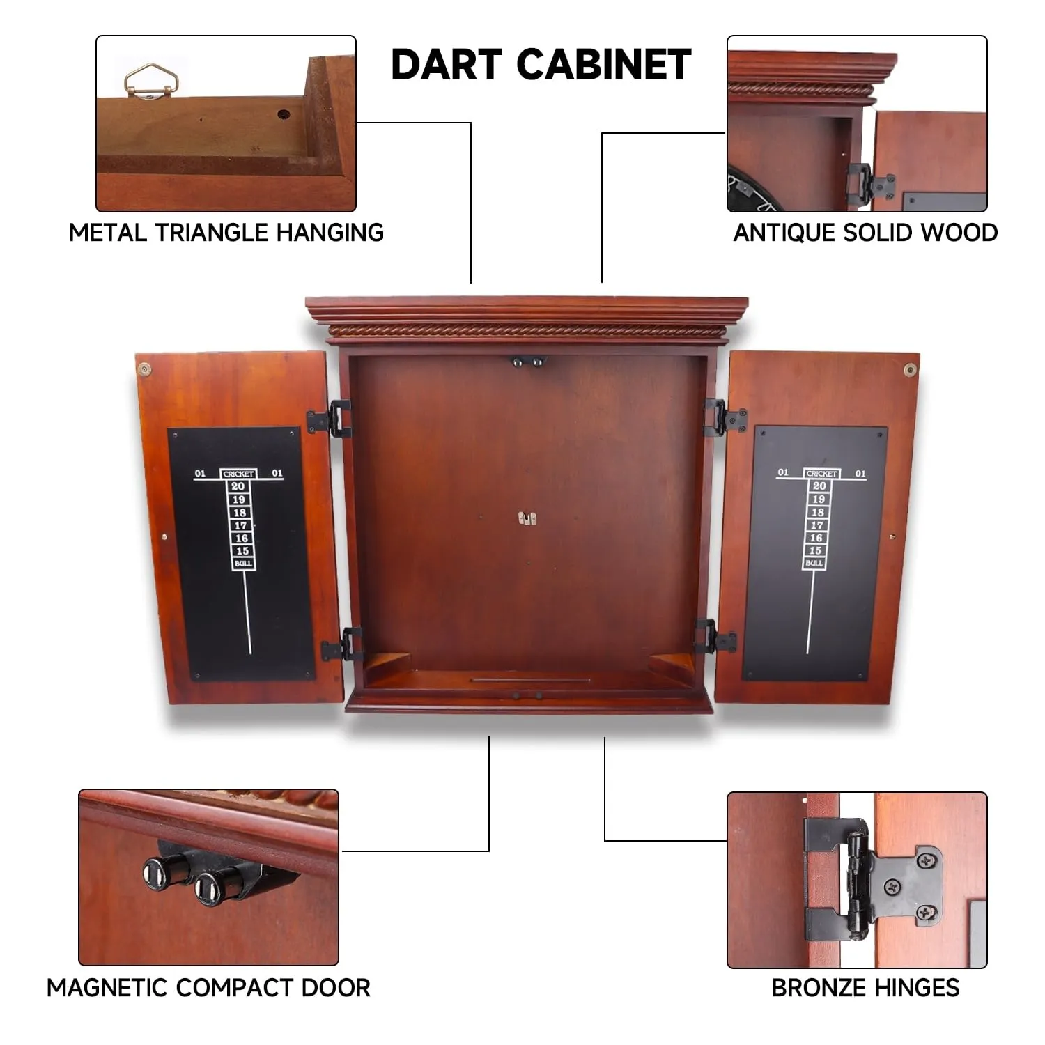 Premium Solid Wood Board Cabinet Only for Board Games