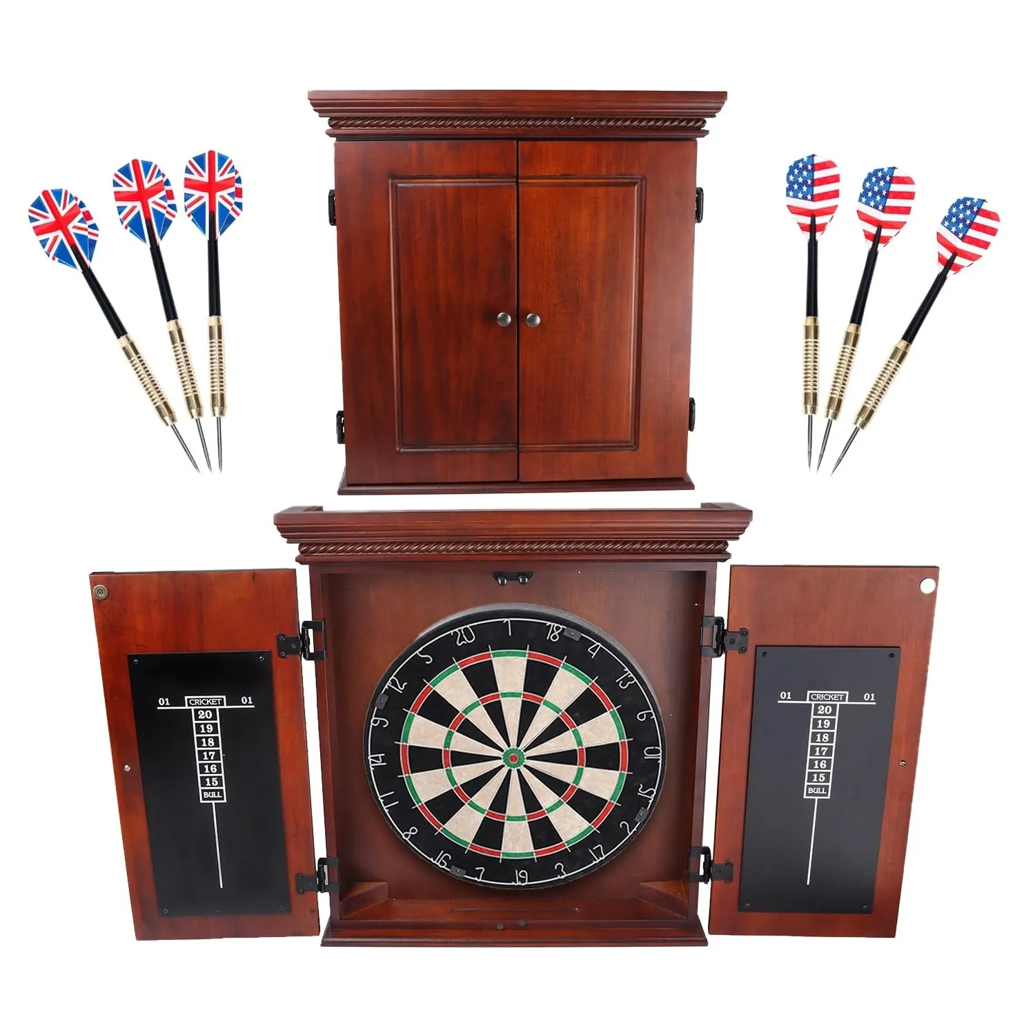 Premium Solid Wood Board Cabinet Set with Sisal/Bristle Board and 6