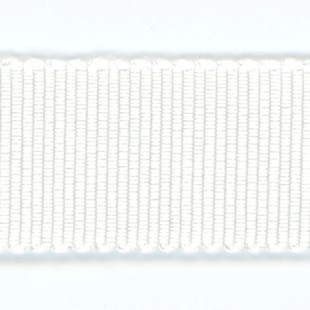 Rayon Grosgrain Ribbon #1 White