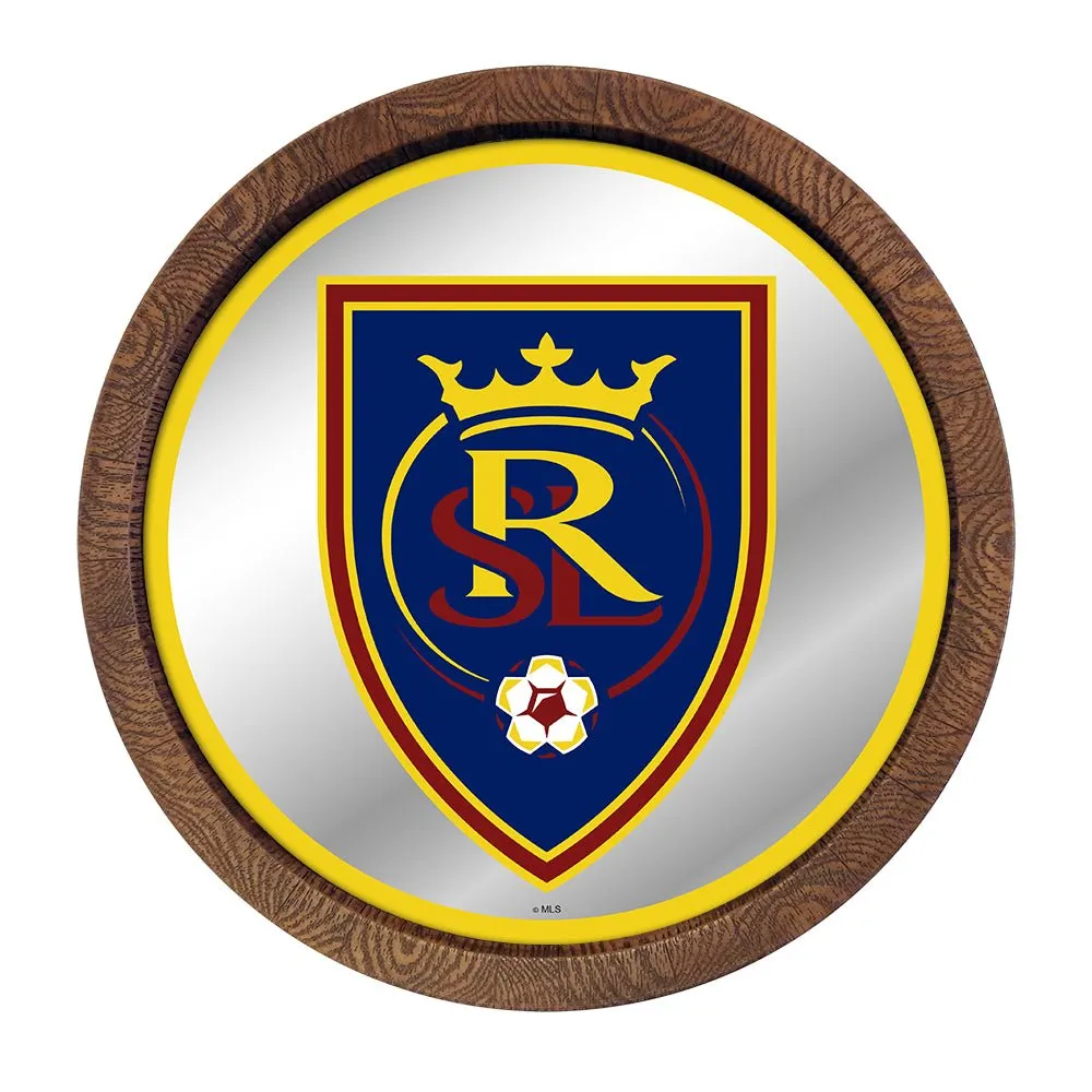 Real Salt Lake: Barrel Top Framed Mirror Mirrored Wall Sign
