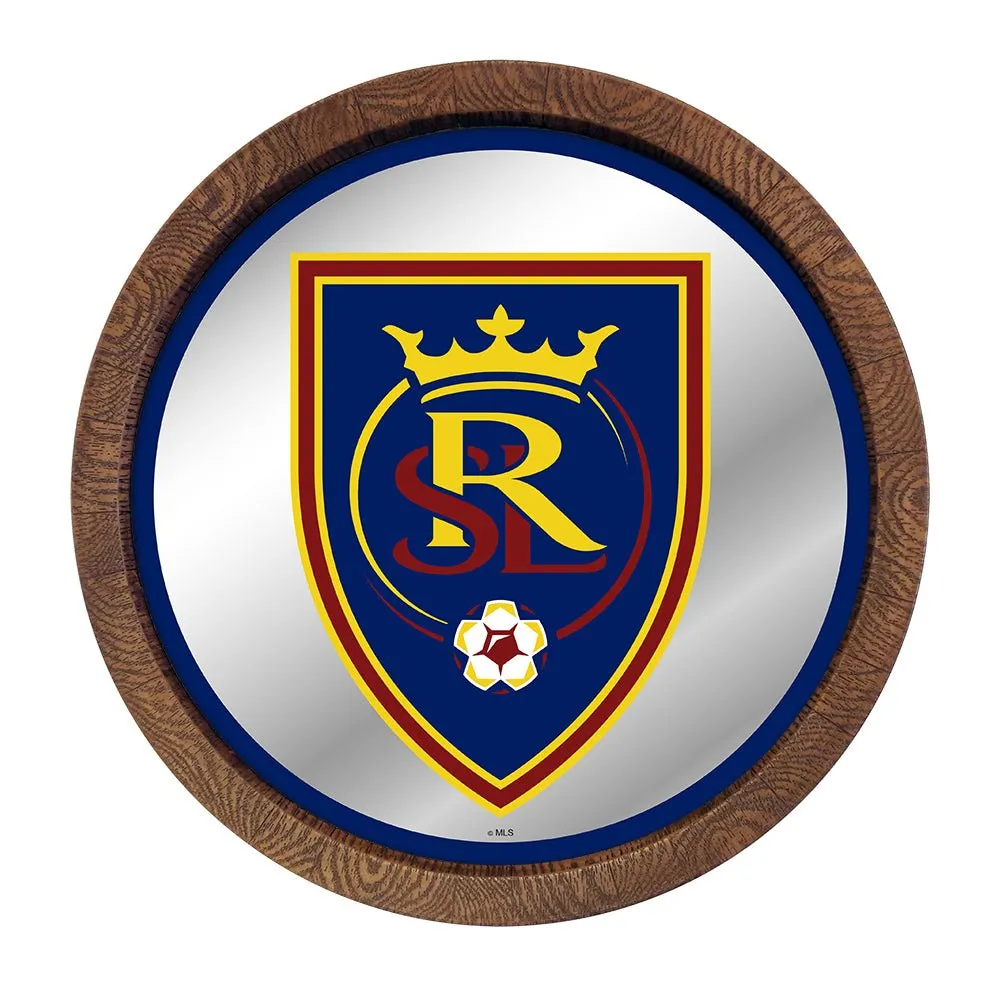Real Salt Lake: Barrel Top Framed Mirror Mirrored Wall Sign