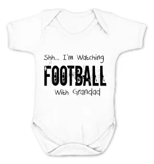 Reality Glitch Shh I'm Watching Football With Grandad Kids Babygrow