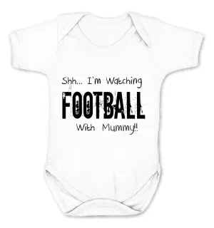 Reality Glitch Shh I'm Watching Football With Mummy Kids Babygrow