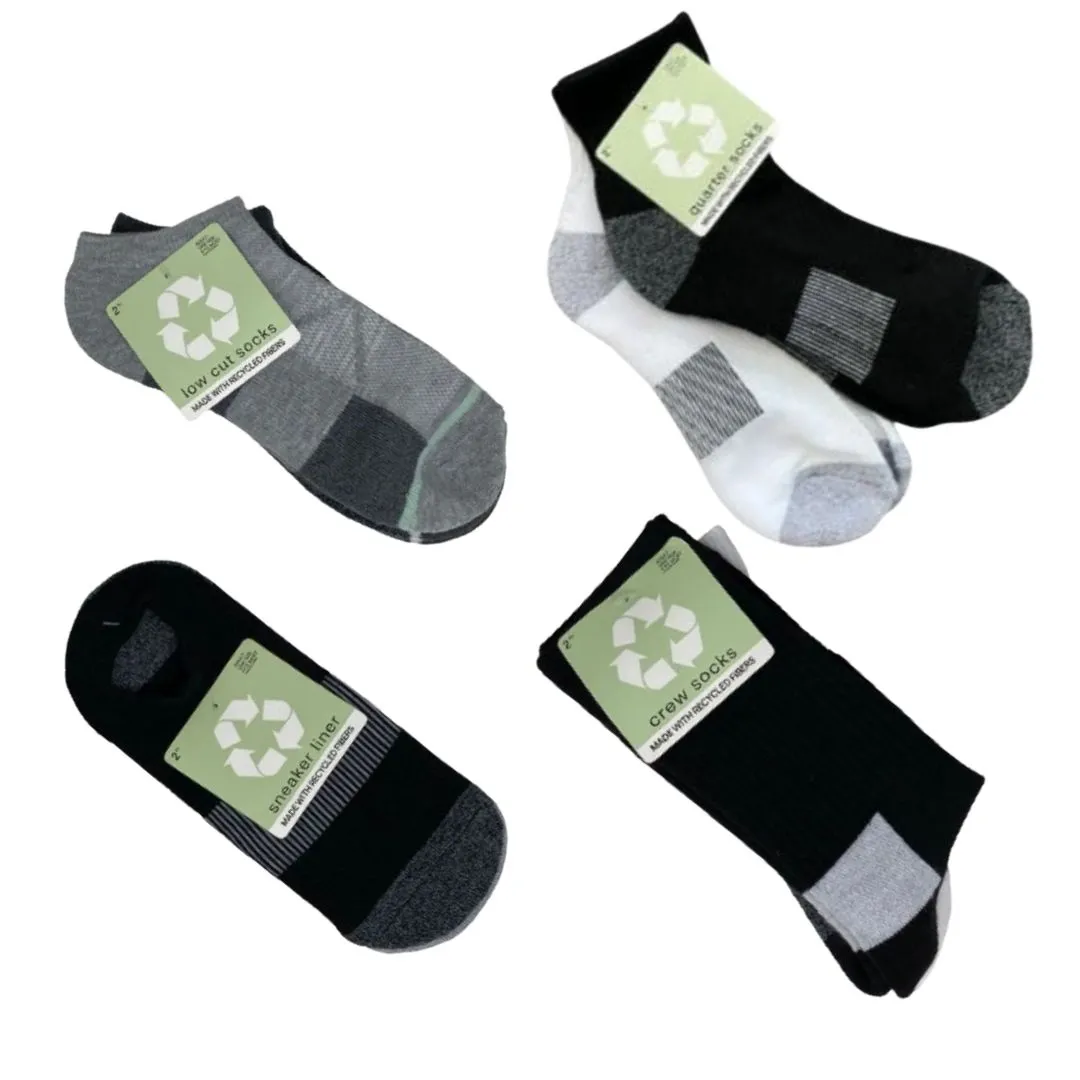 ♻️Recycled Fiber Socks: A Style for Every Step Manifested Lot #4693 - (60 units)