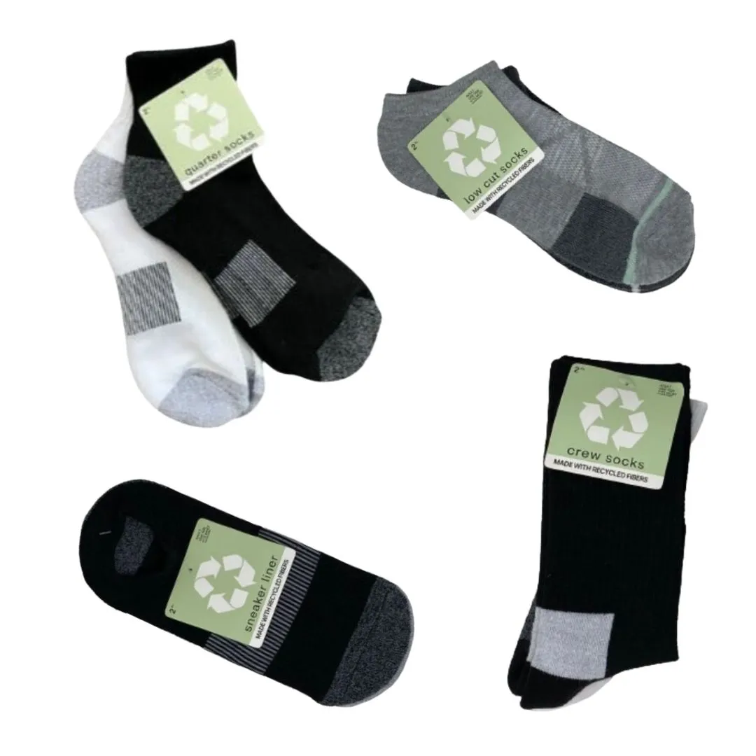 🌎Recycled Fiber Socks Manifested Lot #4606 - (65 units)