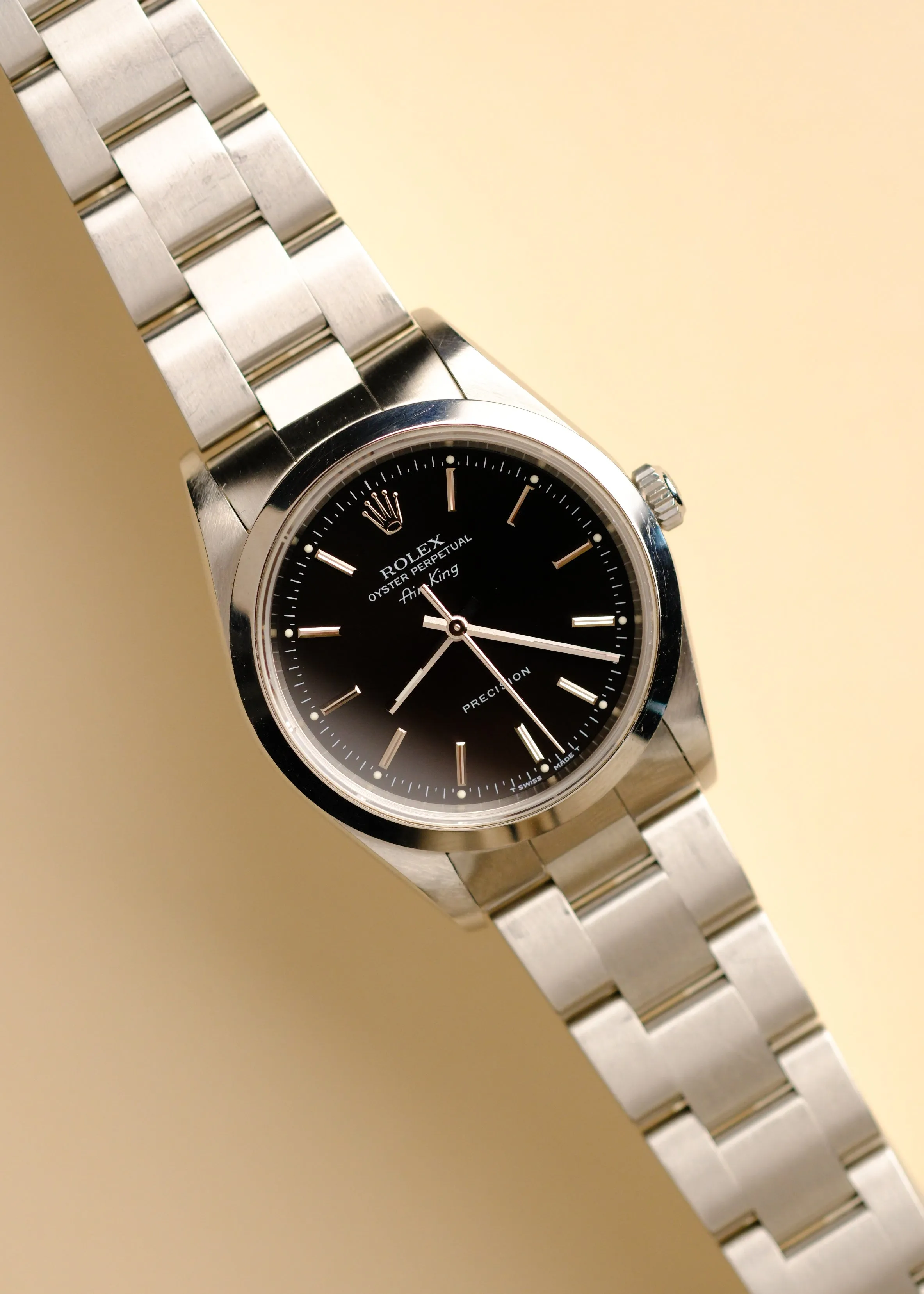 Rolex Air-King 14000 Black Dial w/ Service Card - 1998