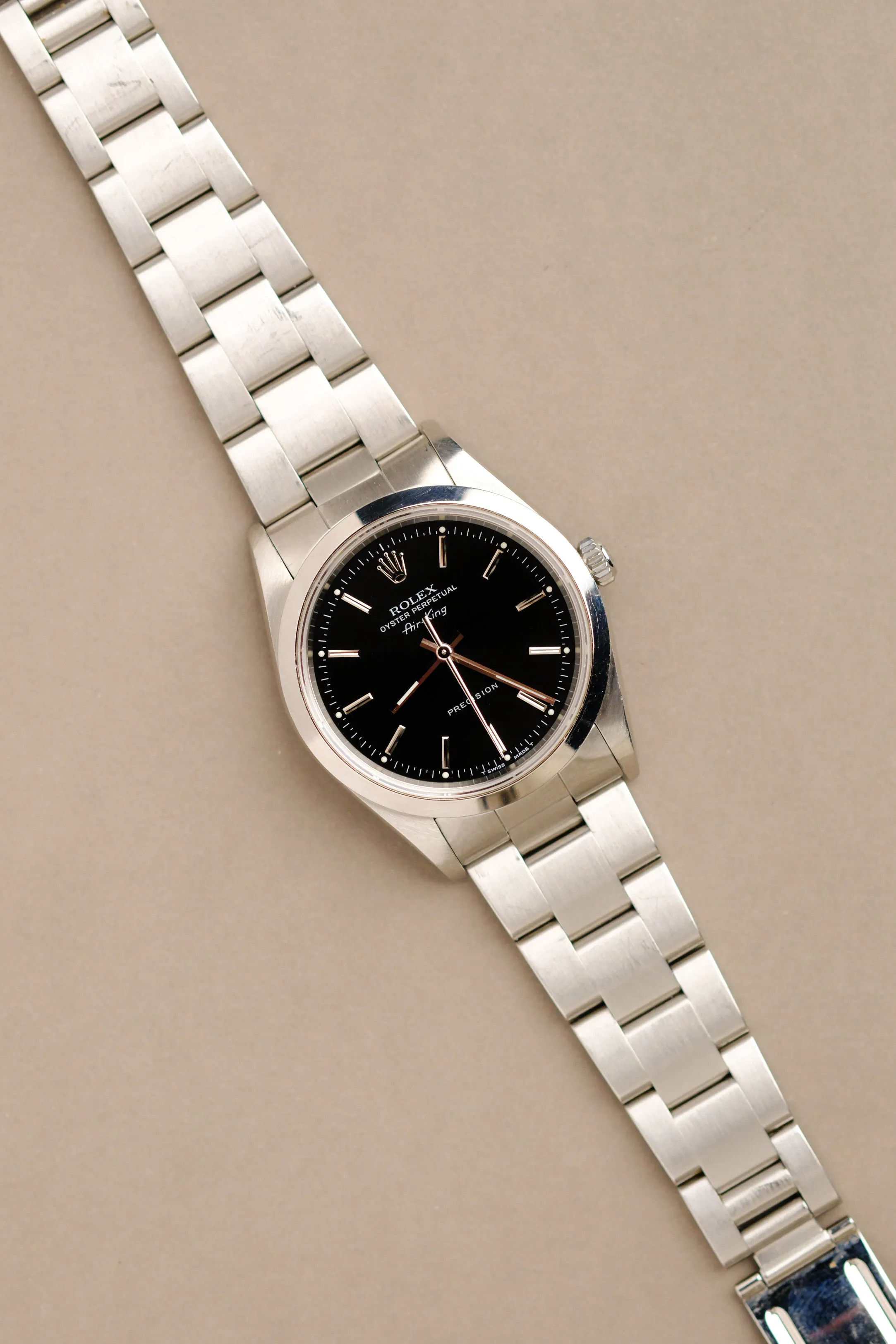 Rolex Air-King 14000 Black Dial w/ Service Card - 1998