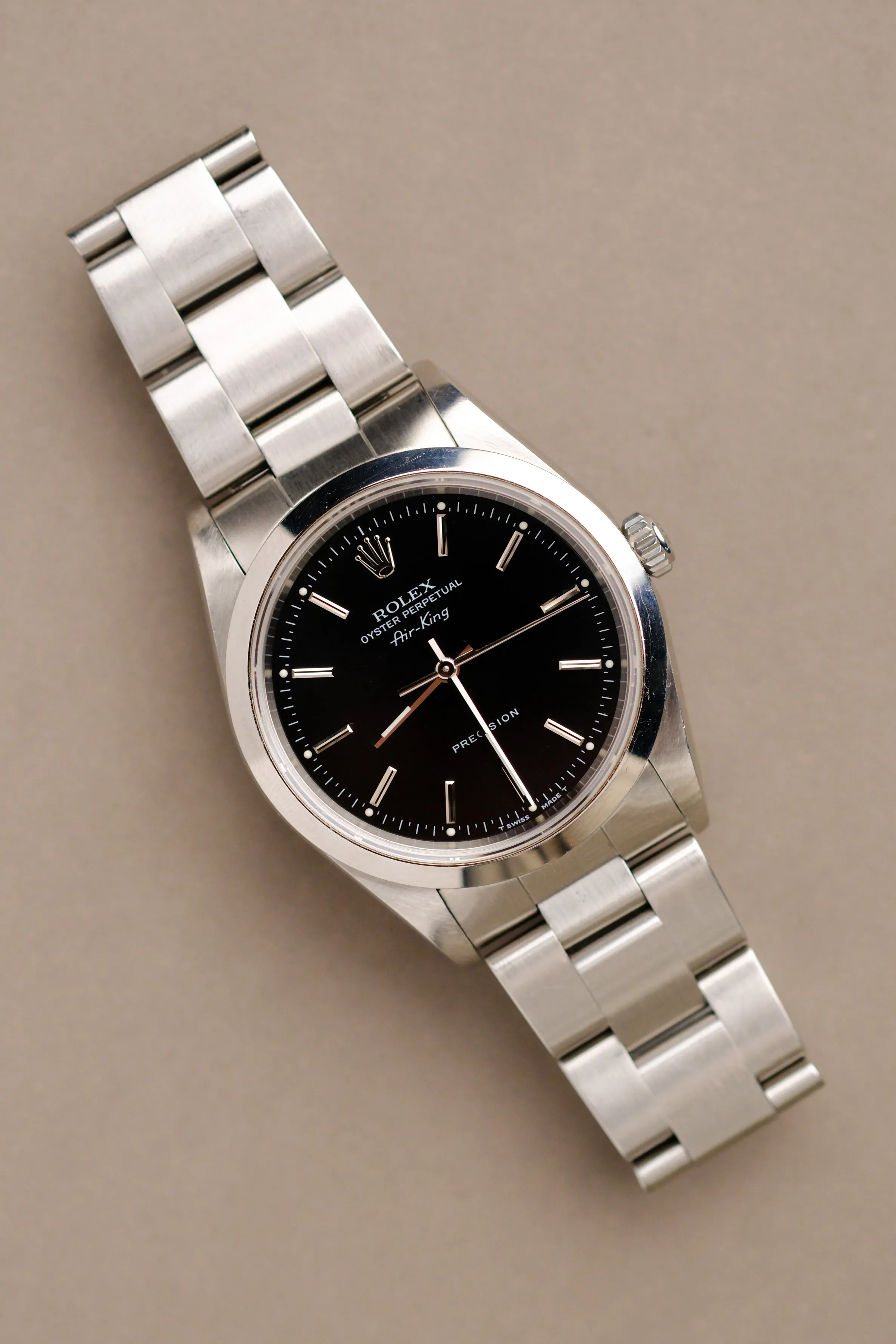 Rolex Air-King 14000 Black Dial w/ Service Card - 1998