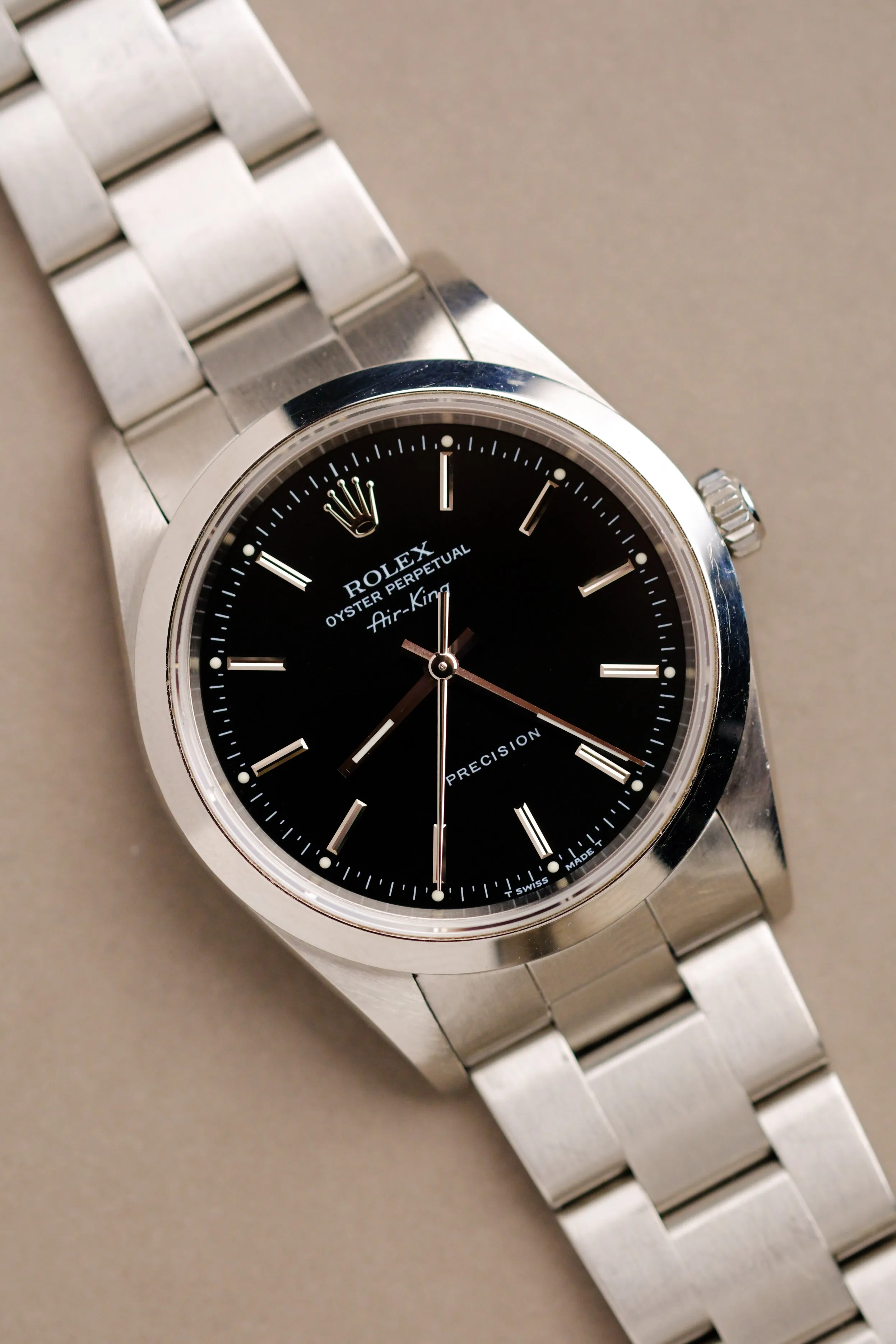 Rolex Air-King 14000 Black Dial w/ Service Card - 1998