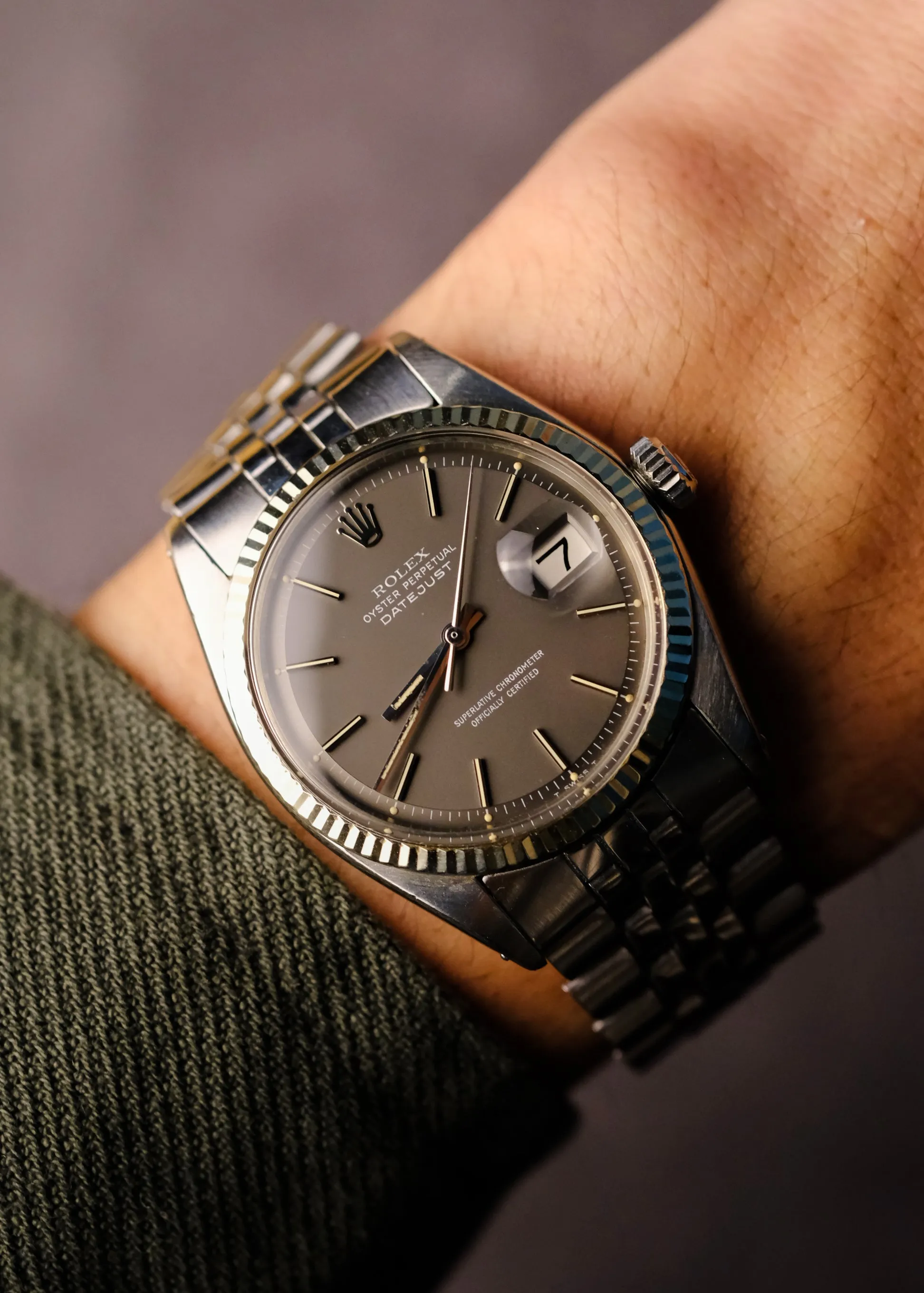 Rolex Datejust 1601 Charcoal Ghost Matte Dial - 1972