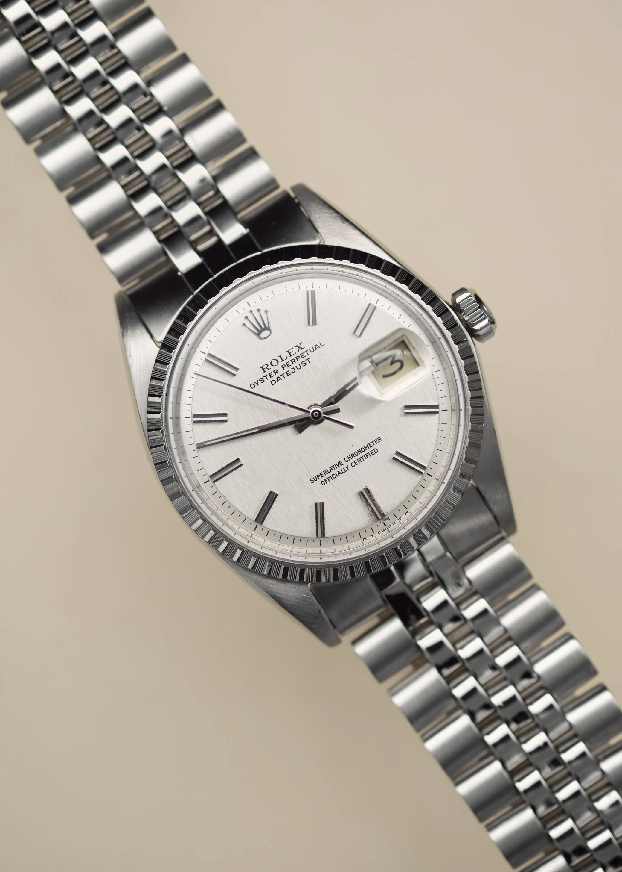 Rolex Datejust 1603 Sigma Vertical Brushed Dial w/Papers - 1972