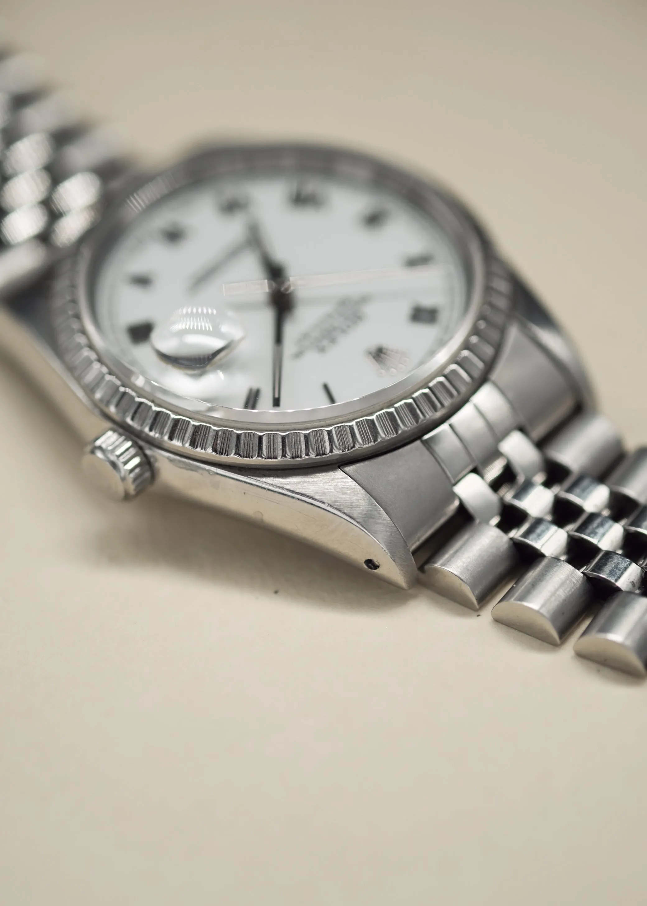 Rolex Datejust 16220 White Roman Dial - 1991