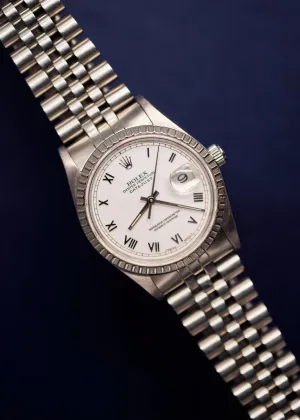 Rolex Datejust 16220 White Roman Dial - 1991