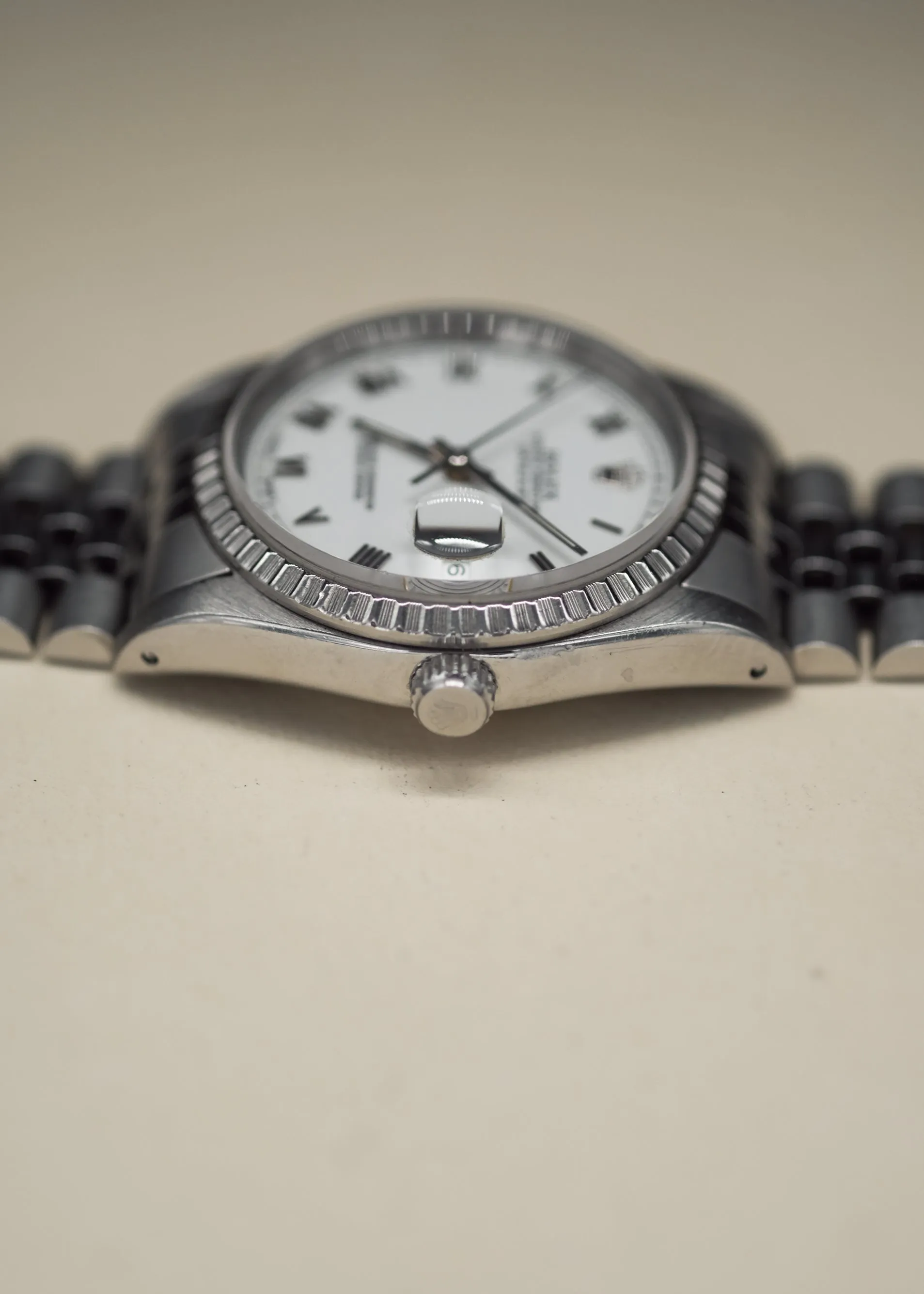 Rolex Datejust 16220 White Roman Dial - 1991