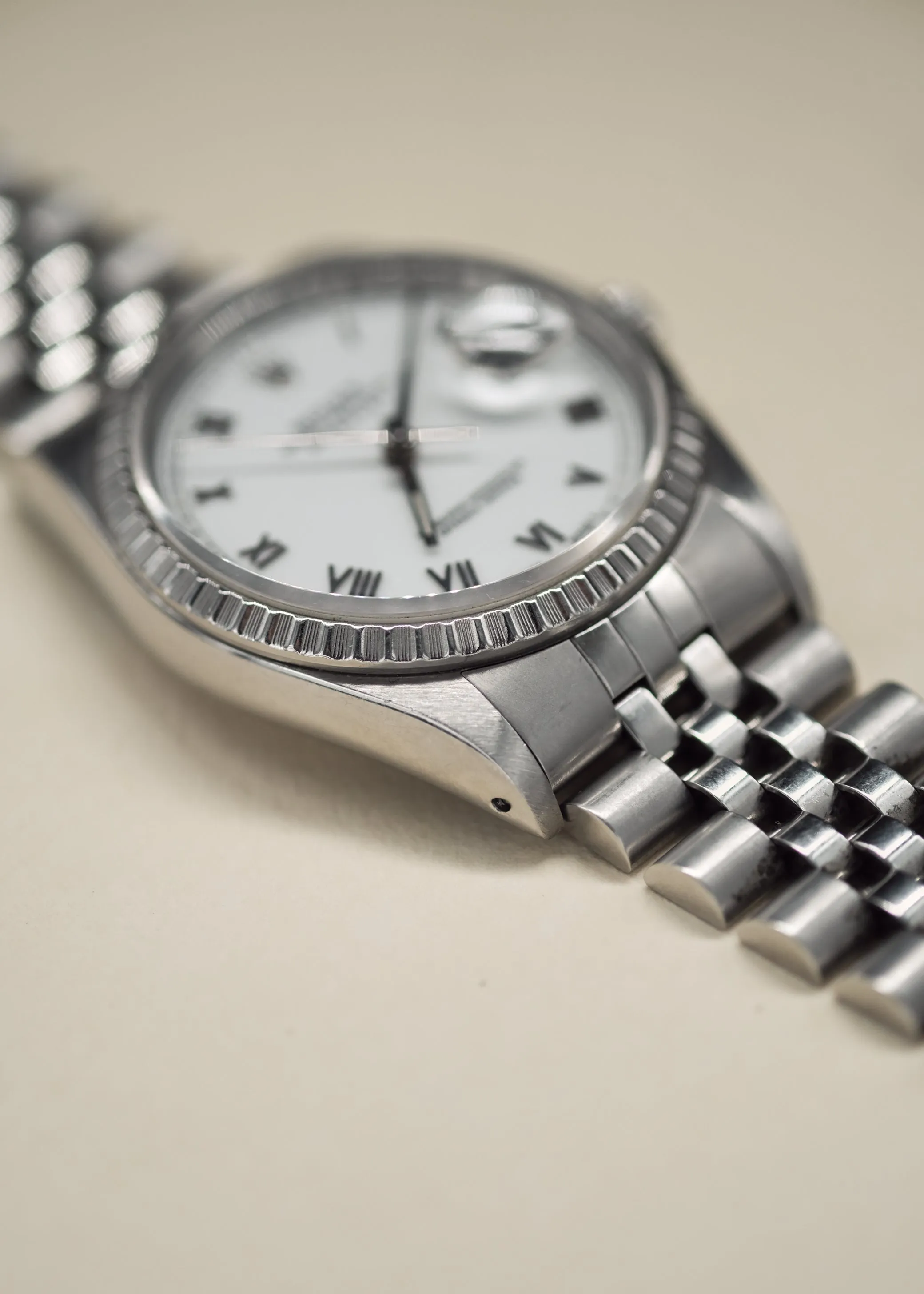 Rolex Datejust 16220 White Roman Dial - 1991
