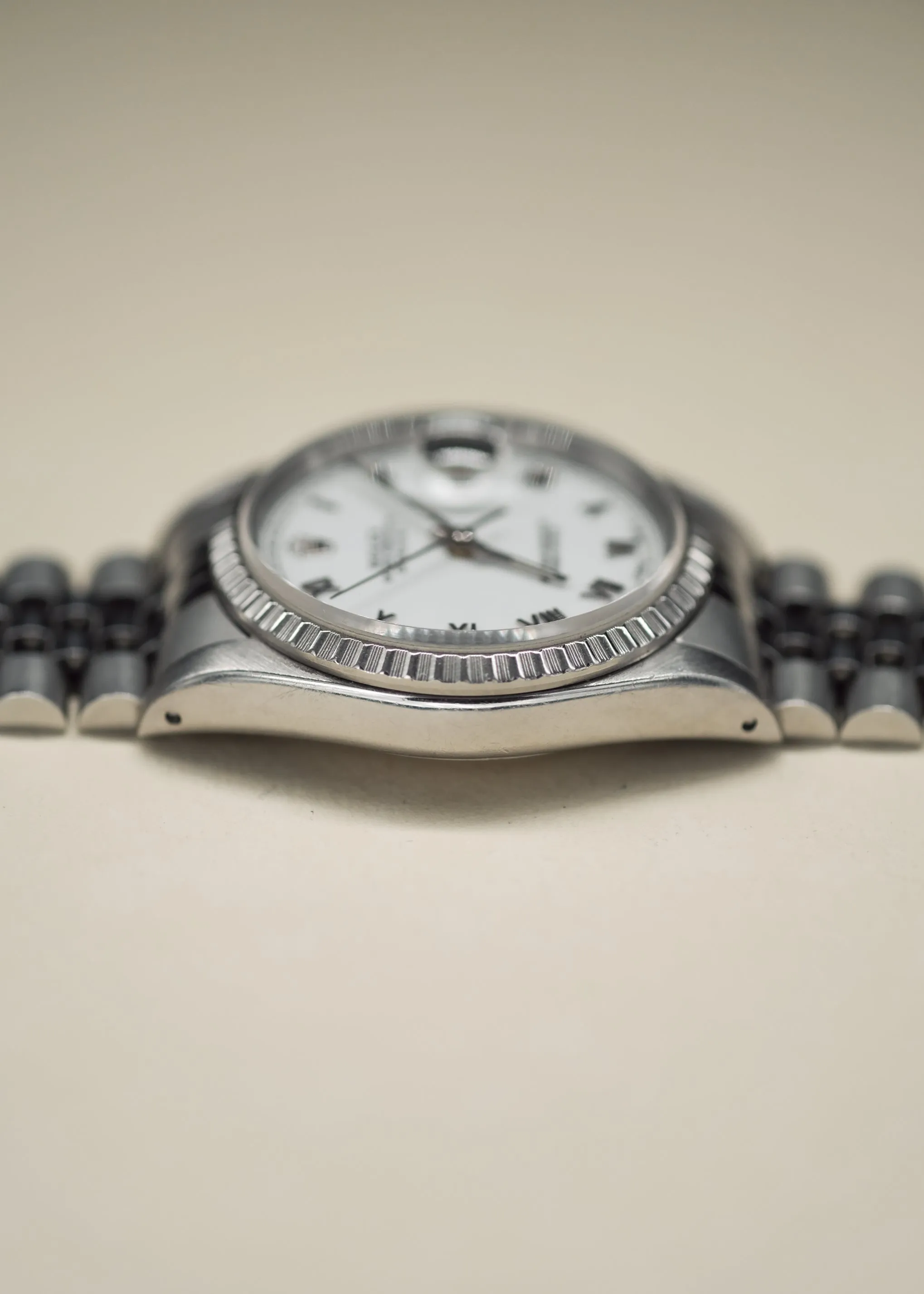 Rolex Datejust 16220 White Roman Dial - 1991