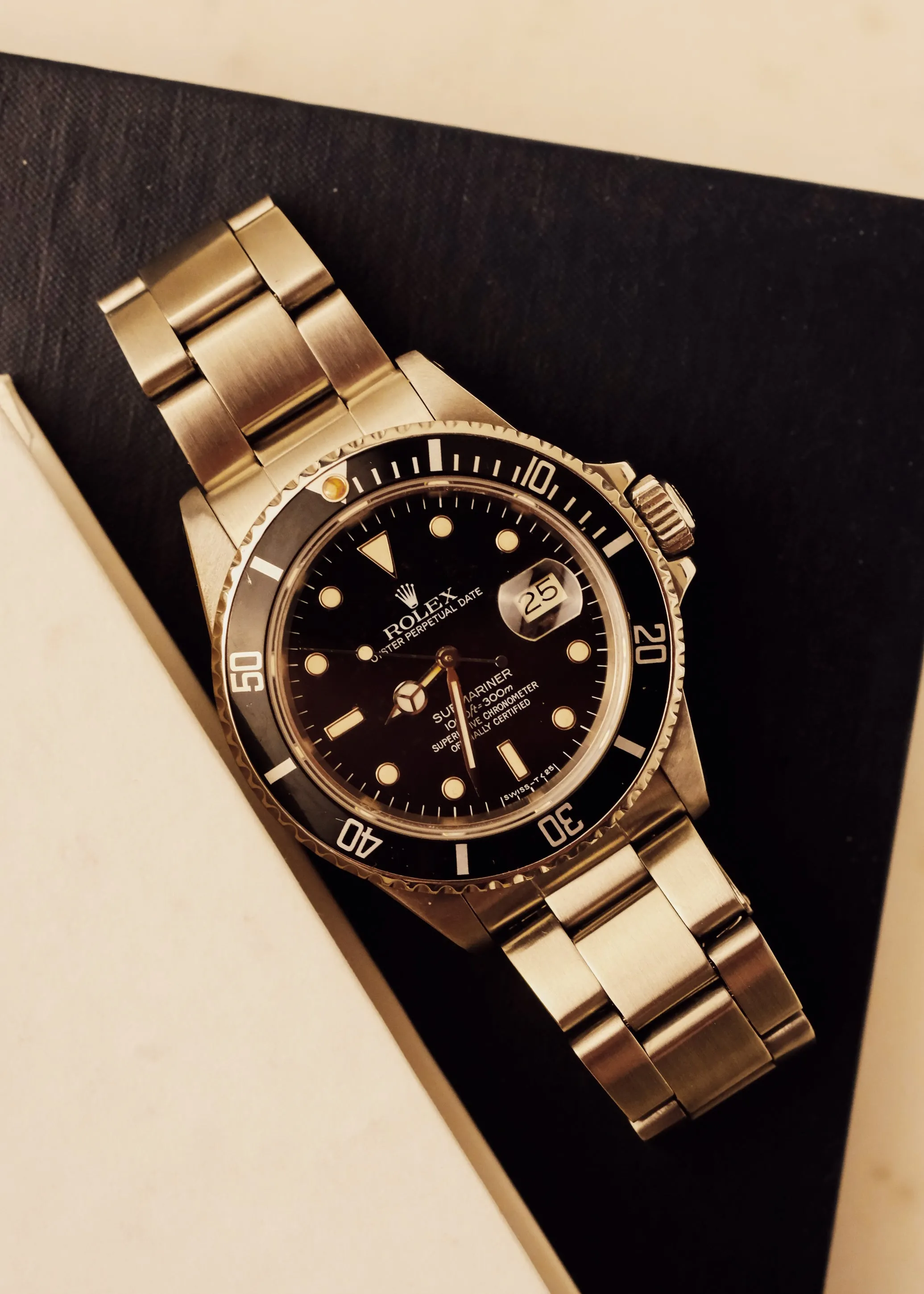 Rolex Submariner 16800 Creamy Tropical Patina Dial - 1986