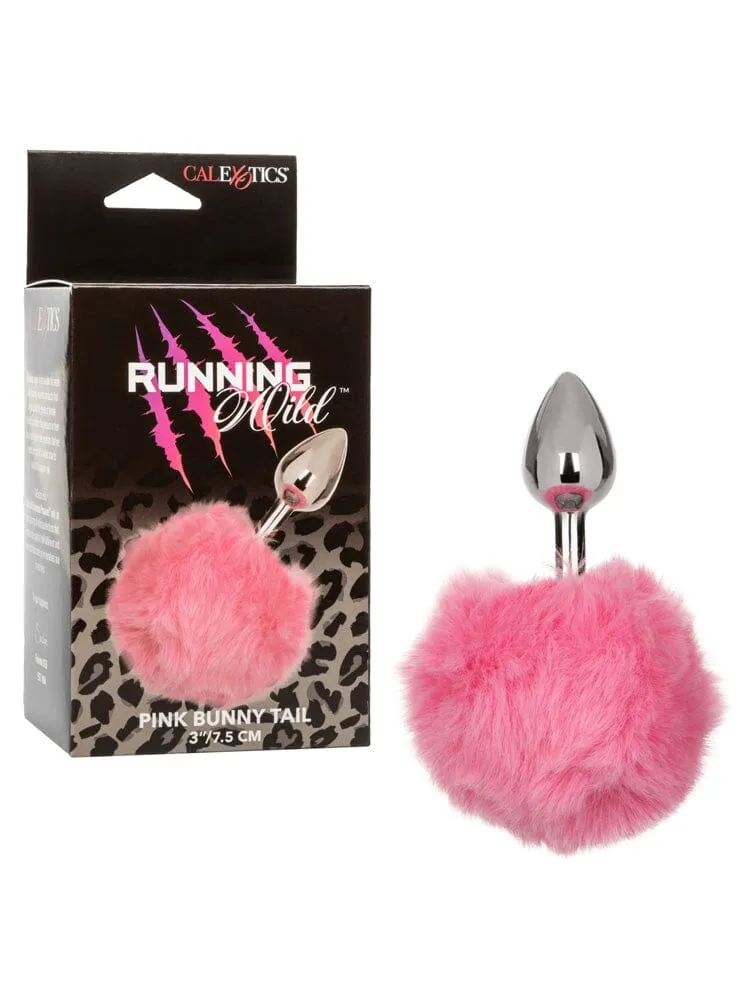Running Wild Bunny Tail Anal Plug in Pink or White