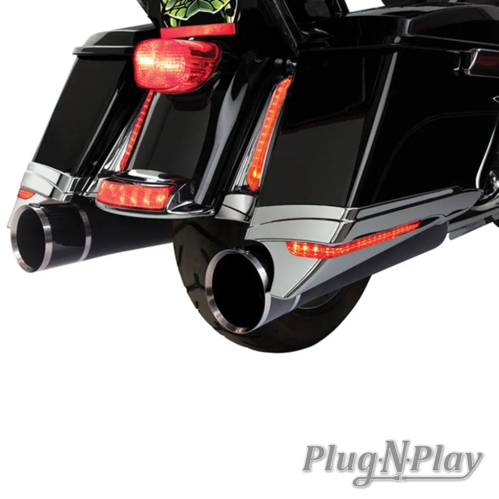 Saddlebag Extensions '97-'13, Chrome