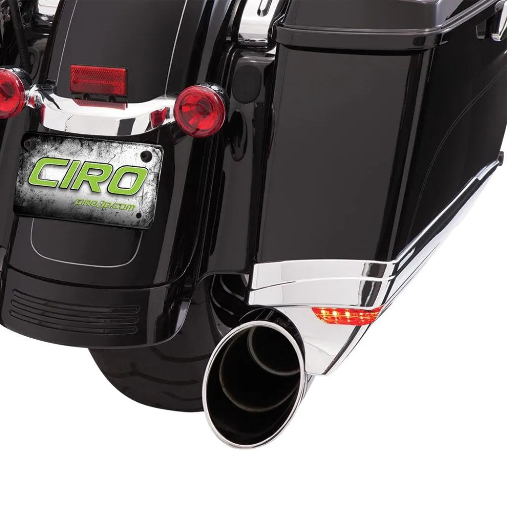 Saddlebag Extensions '97-'13, Chrome