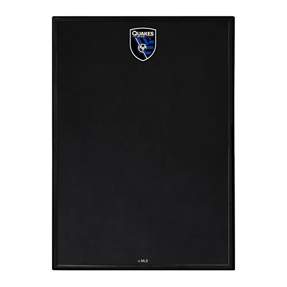 San Jose Earthquakes: Framed Chalkboard Wall Sign