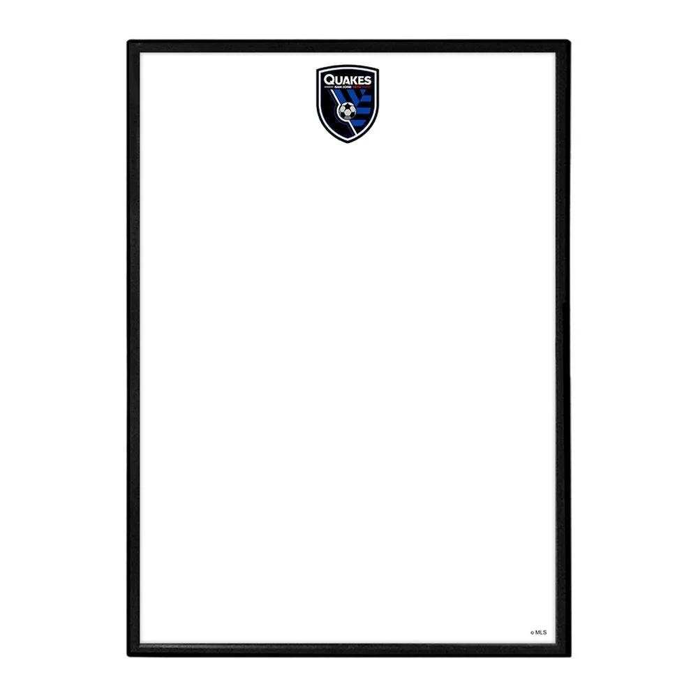 San Jose Earthquakes: Framed Dry Erase Board