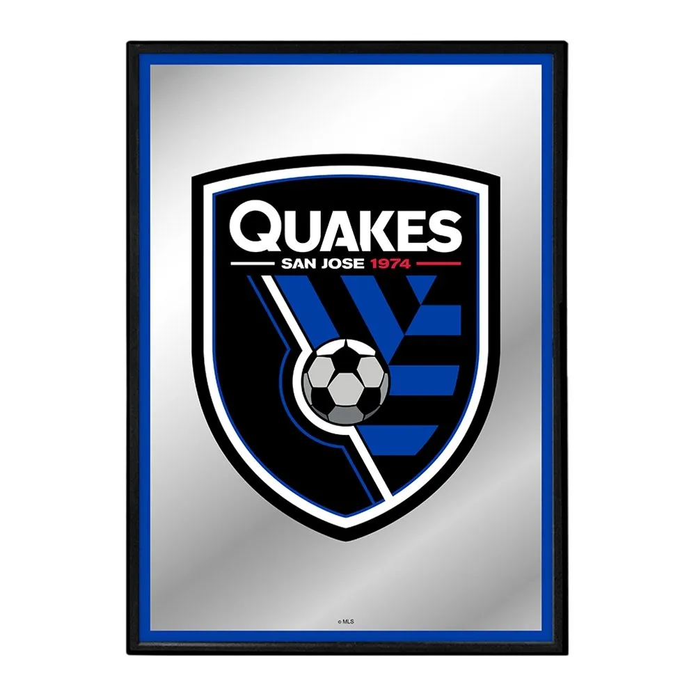 San Jose Earthquakes: Framed Mirrored Wall Sign