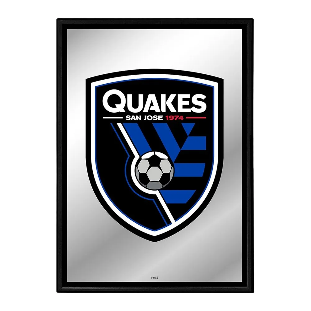 San Jose Earthquakes: Framed Mirrored Wall Sign
