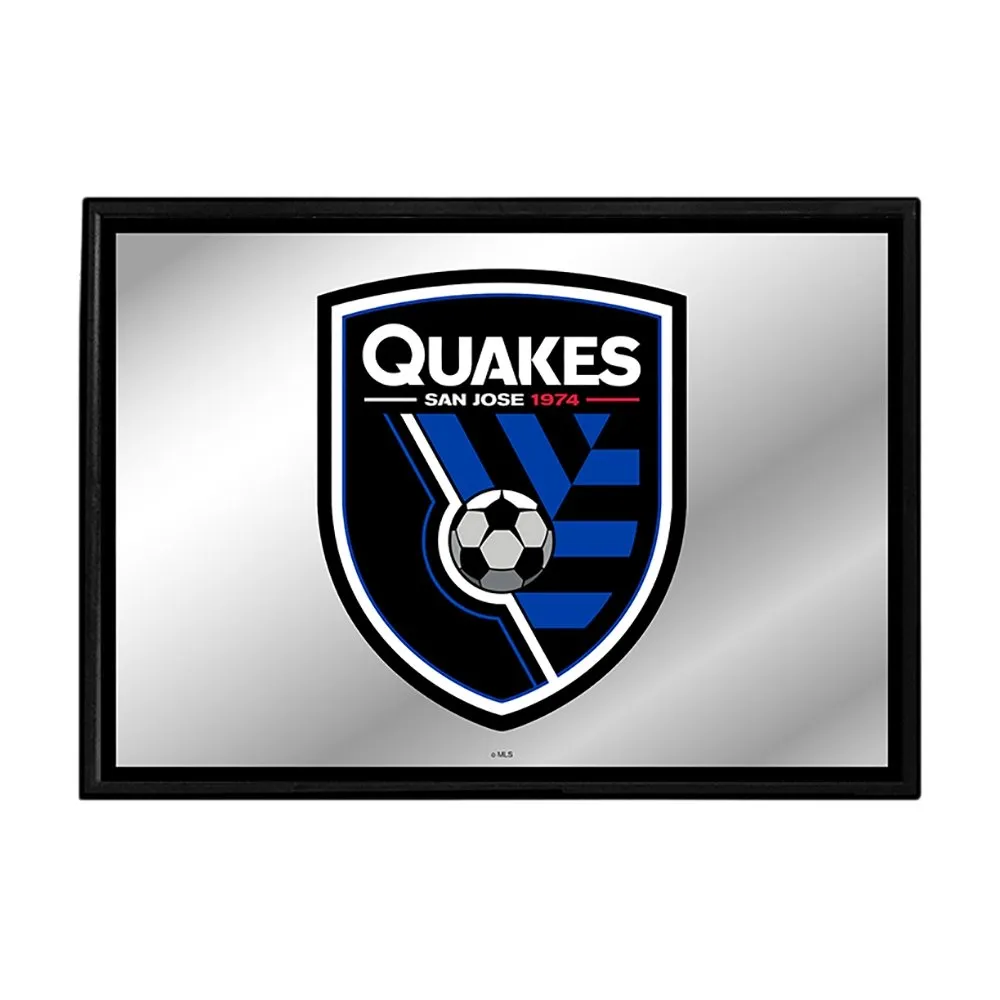 San Jose Earthquakes: Framed Mirrored Wall Sign