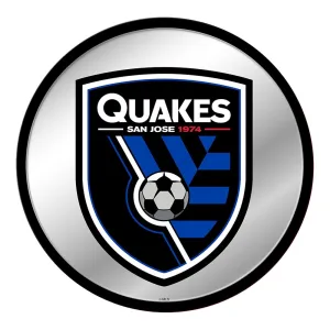 San Jose Earthquakes: Modern Disc Mirrored Wall Sign