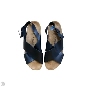 Sandals Heels Wedge By Papillion In Black & Brown, Size: 7