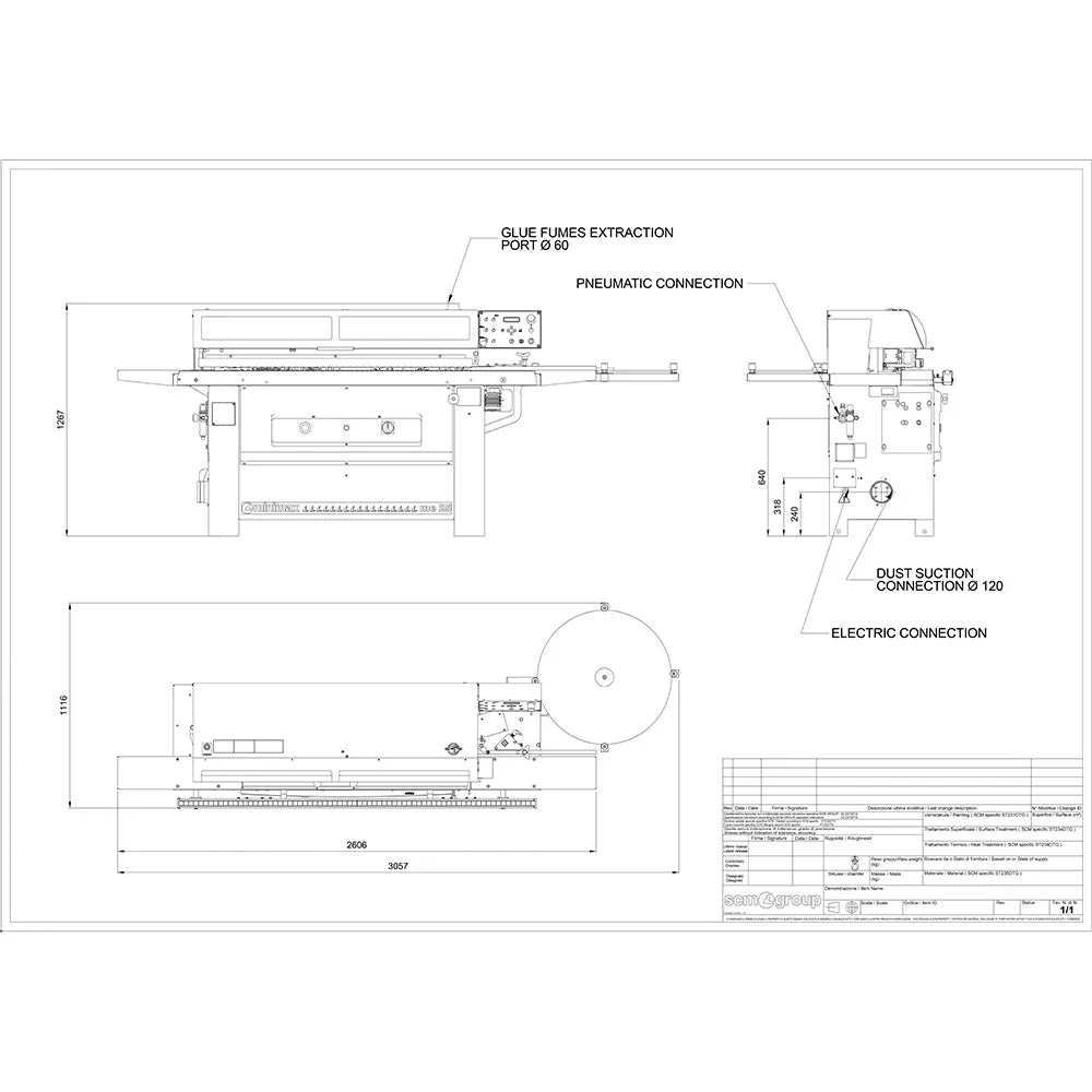SCM Minimax ME 25E Automatic Edgebander - 1PH, 230V