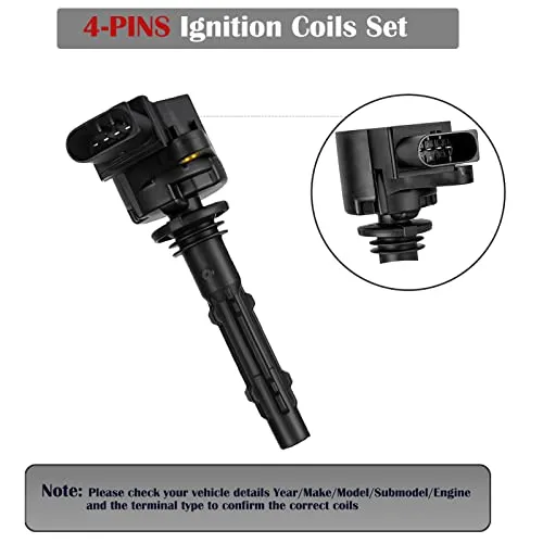 Set of 6 Ignition Coil Pack Fits for 3.5L V6 Mercedes Benz E350 ML350 GLK350 R350 ML450 S400 C230 C280 C300 C350 CLK350 SLK280 SLK300 SLK350 2006 2007 2008 2009 2010 2011 2012 2013 Replaces# UF535