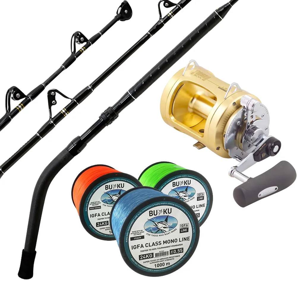 Shimano 24kg Tuna & Marlin Combo Tiagra with Tiagra Hyper