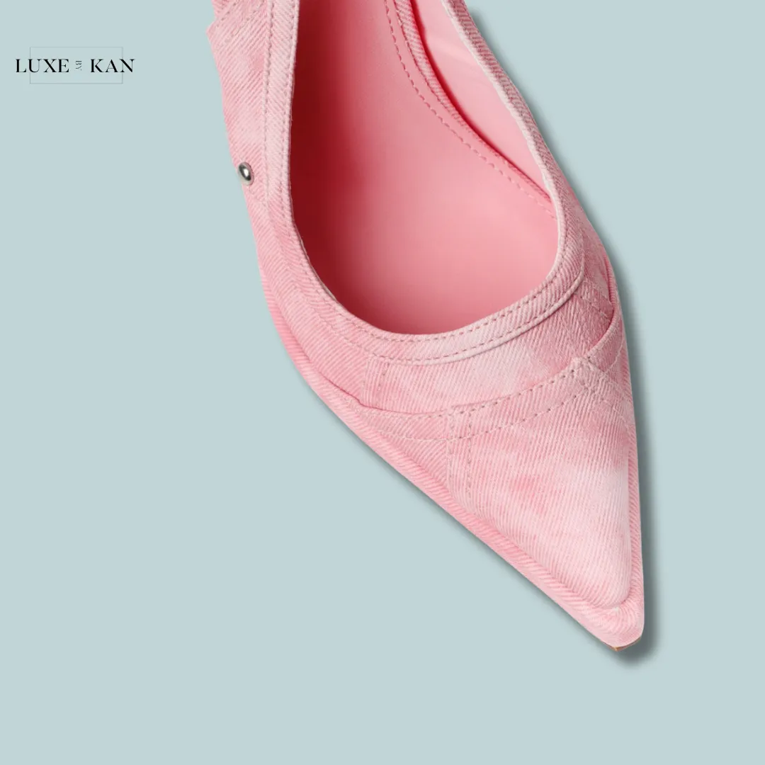 SIMMI NEMY DENIM SLINGBACK COURT SHOES