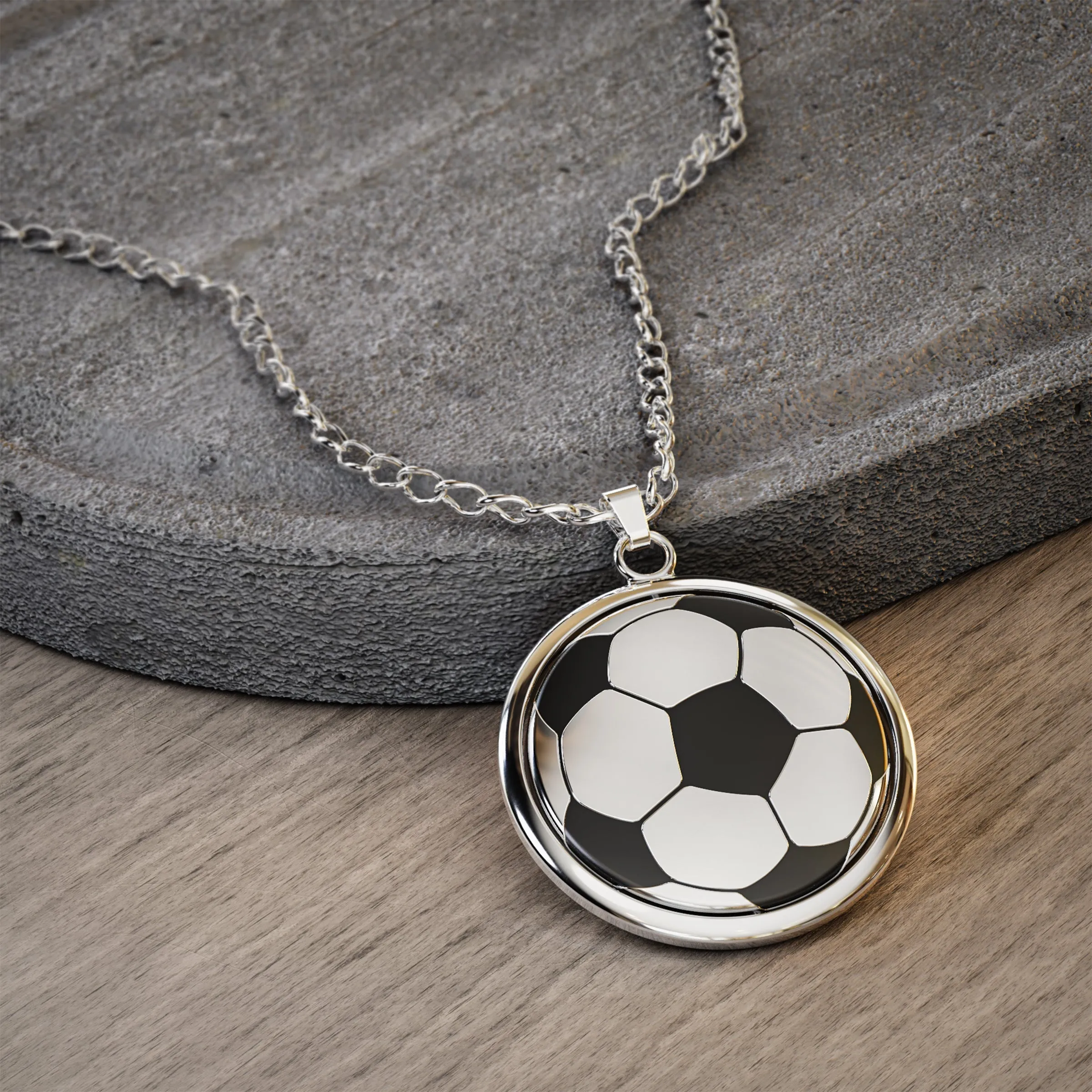 Soccer Ball Spinner Necklace for Soccer-Loving Girls | ⚽ “Just A Girl With Goals” Pendant | Gift for Soccer Moms and Players (IN BOX WITH CARD)