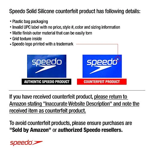 Speedo Elastomeric Solid Silicone Swim Cap, Sport Neon, One Size